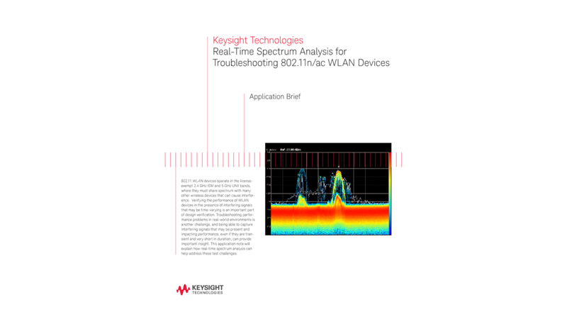 Real-Time Spectrum Analysis for 802.11n/ac Device Troubleshooting